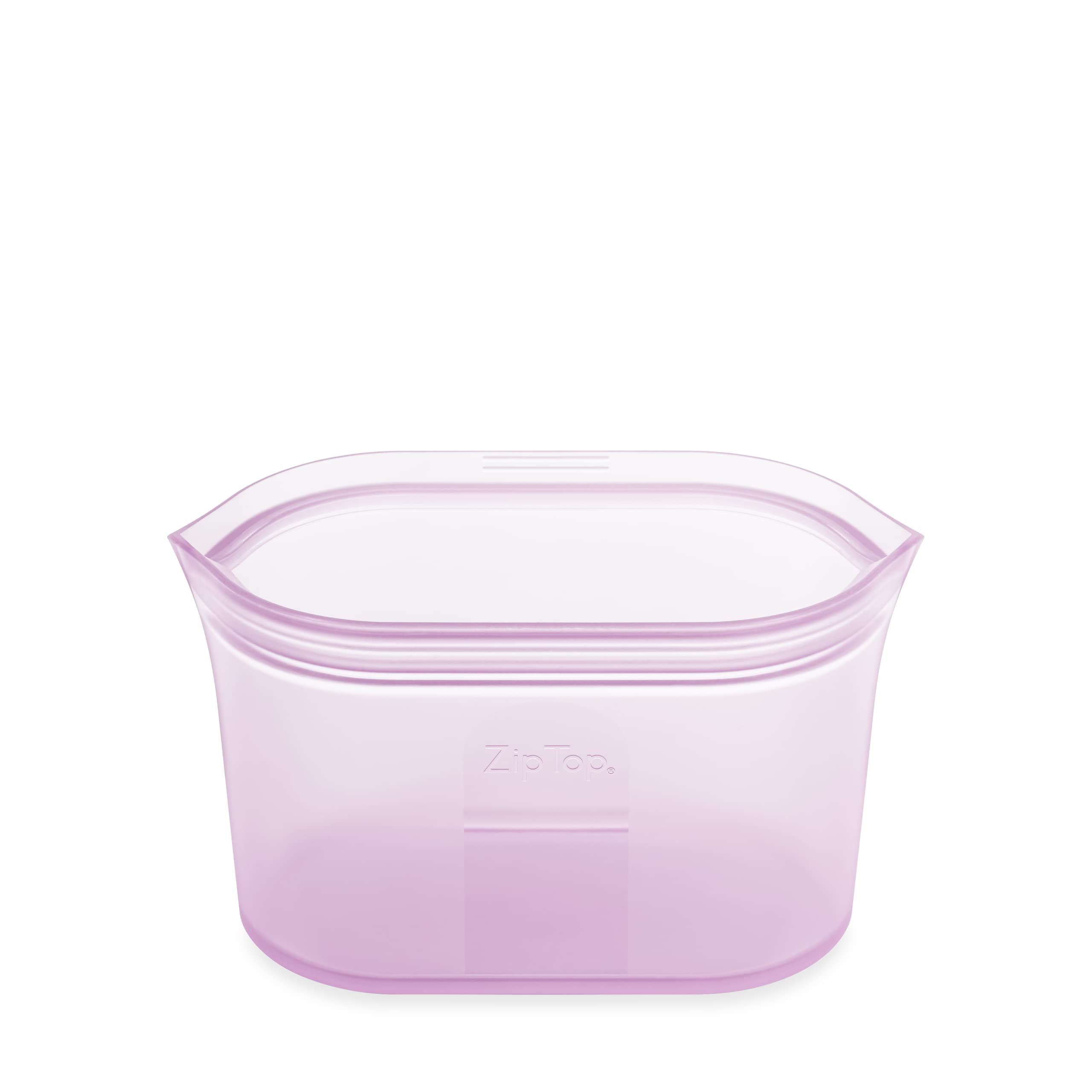 Zip Top Reusable Food Storage Bags | Medium Dish [Lavender] | Silicone Meal Prep Container | Microwave, Dishwasher and Freezer Safe | Made in the USA