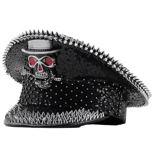 Chapeau militaire pour femme steampunk bleu marine accessoire spectacles