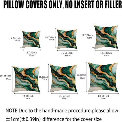 Housse coussin 65x65cm lin lot de 2 vert imperméable vintage - 6