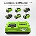 Greenworks 40V 5A Rapid Charger，for All Greenworks 40V Battery