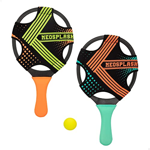 COLORBABY 54143, conjunto de 2 palhetas de praia com bola de neoprene Sports &Games, casacos de praia, jogos de praia, brinquedos de verão, brinquedos de exterior, jogos de bola