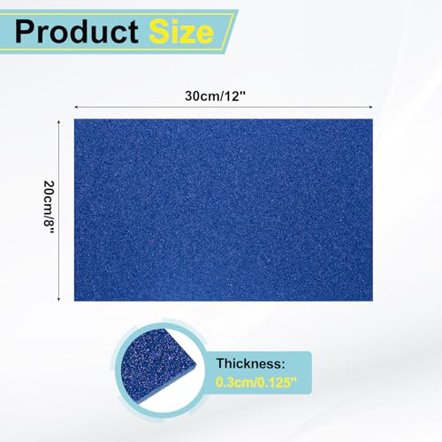 Image of MECCANIXITY 1 Pcs Blue Glitter Acrylic Sheets 1 /8 inch Thickness 12 inch x 8 inch Glossy PMMA Fluorescent Plastic Sheets Extruded Translucent Blanks for DIY Art Crafting Laser Cutting & Engraving