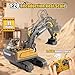 LUDILO Remote Control Excavator Toys for 6 7 8 Year Old Boys Gifts, 11CH 2400mAh 2.4GHz Cars RC Excavator Construction Toy Truck Digger Metal Shovel Sound Light, Kids Boys Toys Age 6-8 Birthday Gift