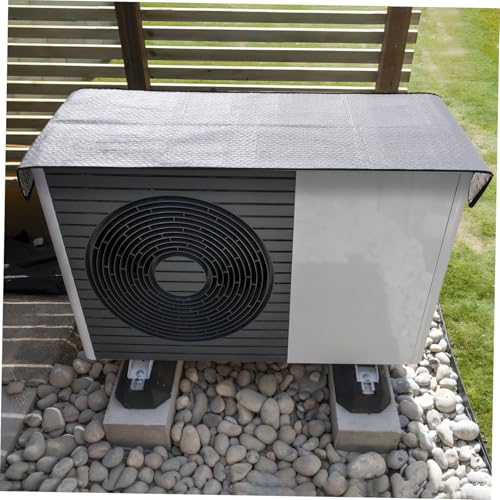 IWOWHERO アウターフード エアコンシェード エアコン室外機カバー 絶縁カバー ユニットカバー屋外 外用 カバー ユニットのサンシェード 窓ユニット用断熱カバー アルミホイル