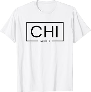 Chicago CHI Airport Code Square Box Retro Womens Souvenir T-Shirt