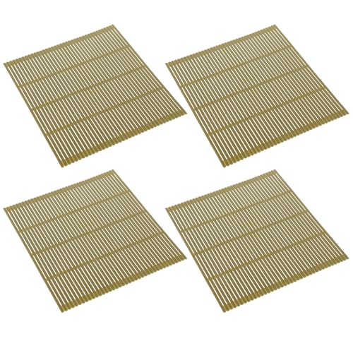 Alipis 4 piezas Esterilla para Sushi Plástico Verde de Ligera y Compacta para Hacer de Algas Molde para Sushi DIY Casa Fácil de Usar y Transportar
