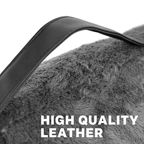 Downtown Pet Supply - Self Heated Cat Bed & Dog Crate Mat - Thermal Nap Mat - Padded And Insulated Pet Mat With Mylar Layer And Leather Handles - Grey - 35 X 22 In - Medium Dog Crate Bed #TOP2