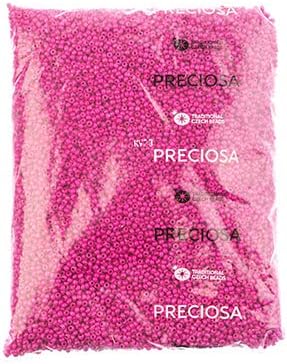 Czech Glass Seed Beads 8/0 (2.9mm Diameter) Terra Intensive Pink - 500g Bulk Bag by Preciosa (Jablonex)
