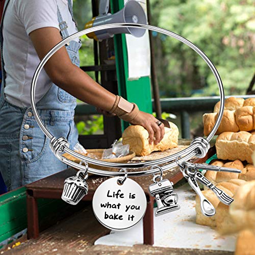 ENSIANTH Baker Gift Bake Lover Gift Life is What You Bake It Baking Gift Pastry Chef Gift Culinary Student Gifts Culinary School Graduation Gift3