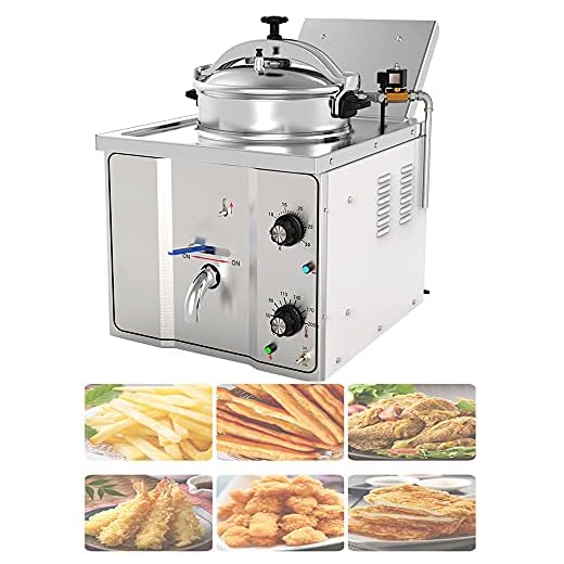 Air Fryer,110V Commercial Electric Countertop Pressure Fryer Large Air Fryer 16L Stainless Chicken Fish for Steamer, Slow Cooker, Multi-Cooker, and More