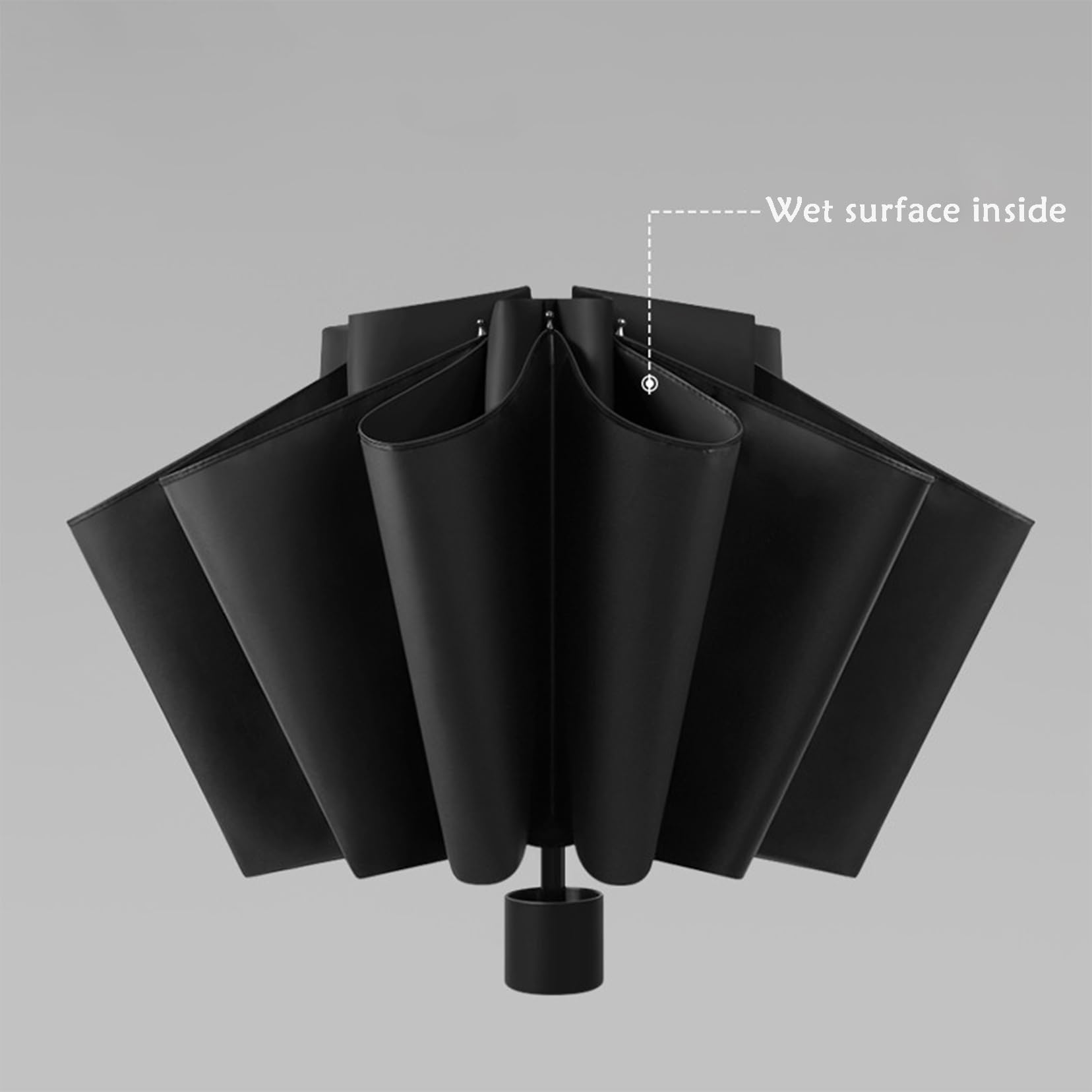 Voyagez Des Parapluies Automatiques Pour La Pluie, Des Parapluies Pliants Compacts Forts Pour Les Femmes Et Les Hommes De La Pluie, Un Parapluie UV De Colle À Colle Noire