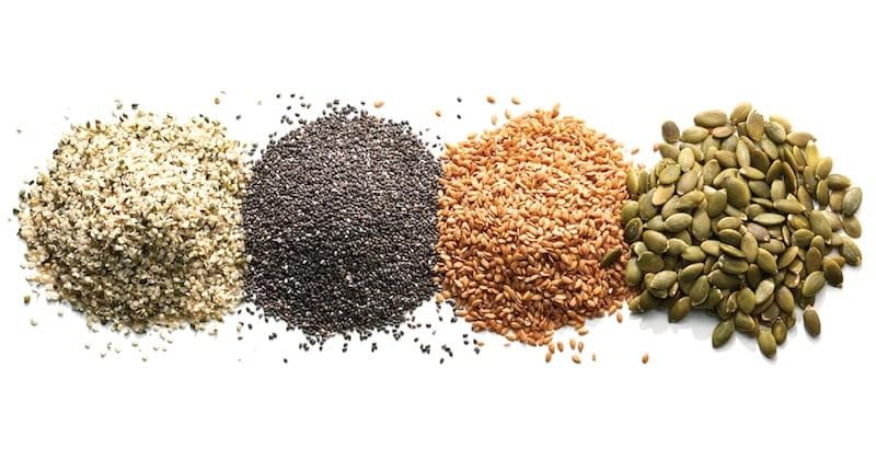 Image of LILA DRY FRUITS 4 Seeds Combo Pack 200 gms each Chia Seeds Pumpkin Seeds Sunflower Seeds Flax Seeds | Superfood Seeds Mix Healthy Raw Seed Mix for Immunity combo & Weight Management | Perfect for Gifting (200g x 4)