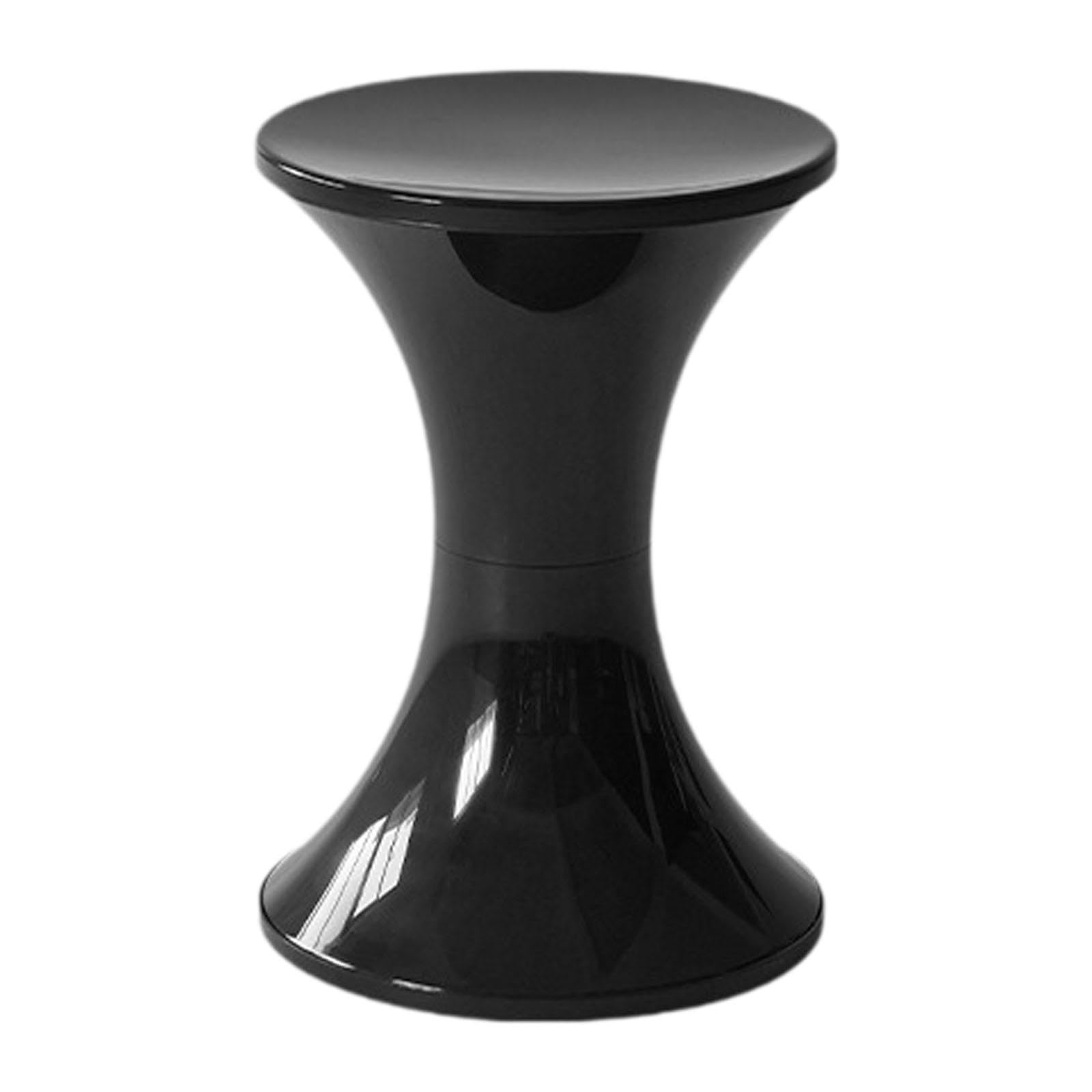 Taburete Almacenaje Ottoman Reposapiés Puf Multifuncional Fabricado en PP Tapa Extraíble Y Compartimento Espacioso Adecuado para Sala Dormitorio, Negro, Individual