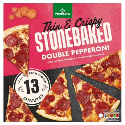 Morrisons Stonebaked Double Pepperoni Pizza 330g