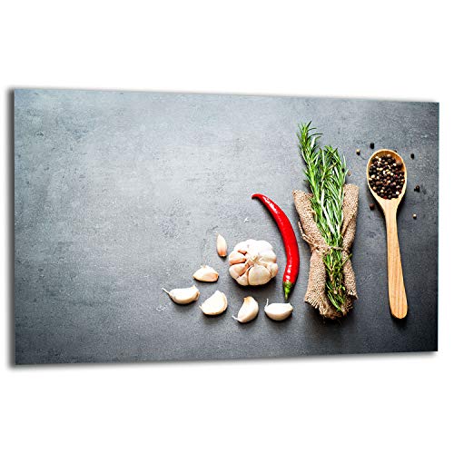 TMK | Placa protectora para vitrocerámica, 80 x 52 cm, 1 pieza, protección contra salpicaduras, placa de cristal, tabla de cortar especias