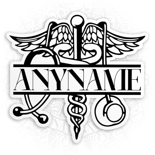 Custom Nurse Doctor Name Sticker Personalized Nursing Medical Emergency Waterproof Die-Cut Vinyl Laptop Sticker, Water Bottle Sticker, Funny Car Birthday Gifts for Her Him