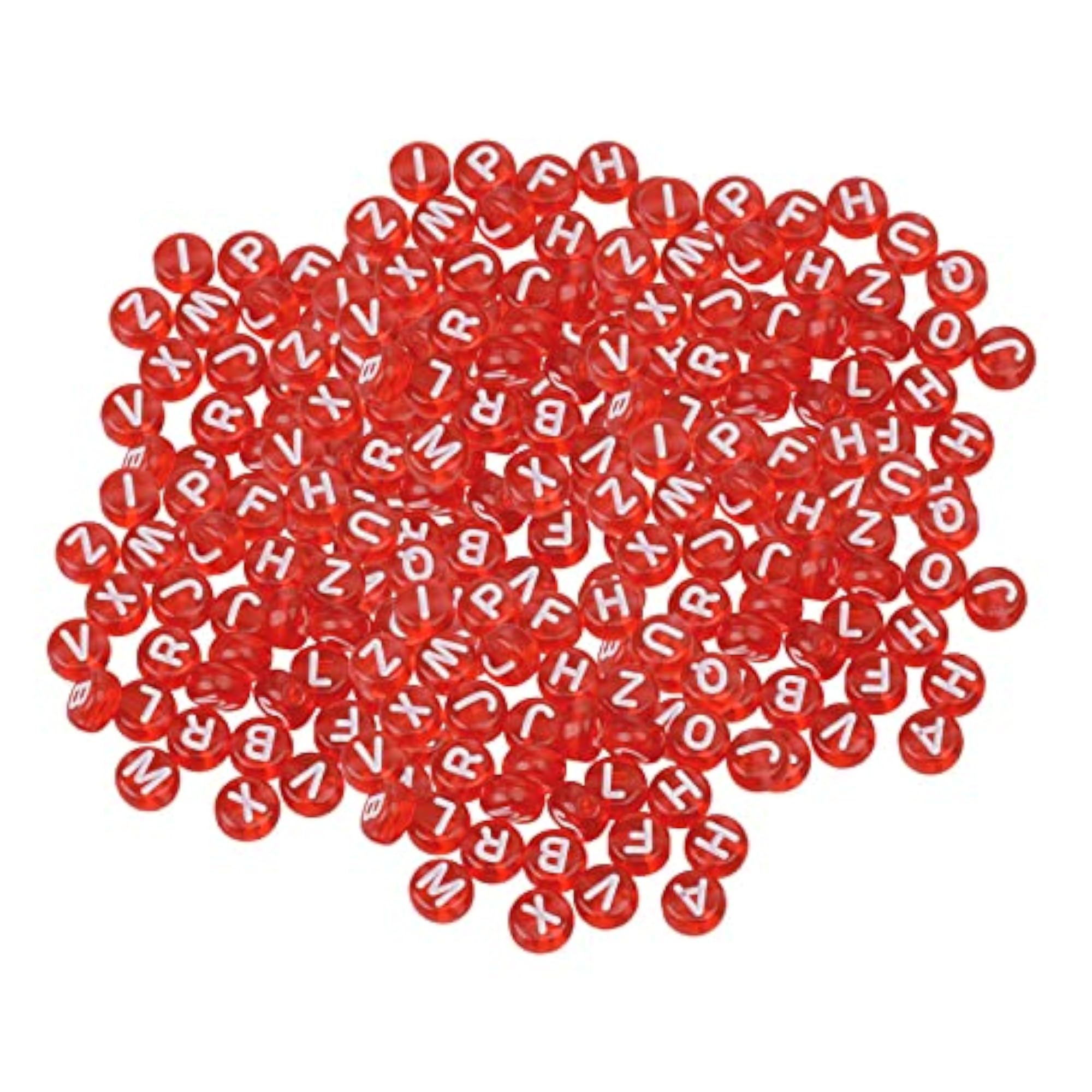 2x200Pcs Round Acrylic Beads for Handmade Key Chains
