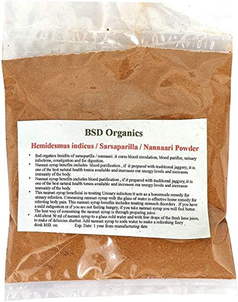 Herby Powder of Nannari/Sarsaparilla/Sugandhi (50 Gram/1.7 Ounce).