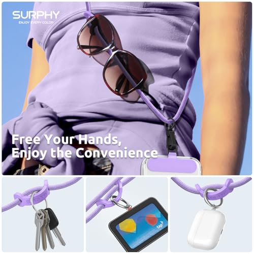 Image of SURPHY Phone Lanyard Crossbody, Phone Strap Crossbody with 2 Tether Tabs