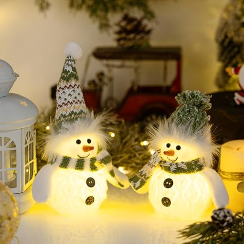 LED-leuchtende Schneemann-Weihnachtsdekoration - 2er-Set...