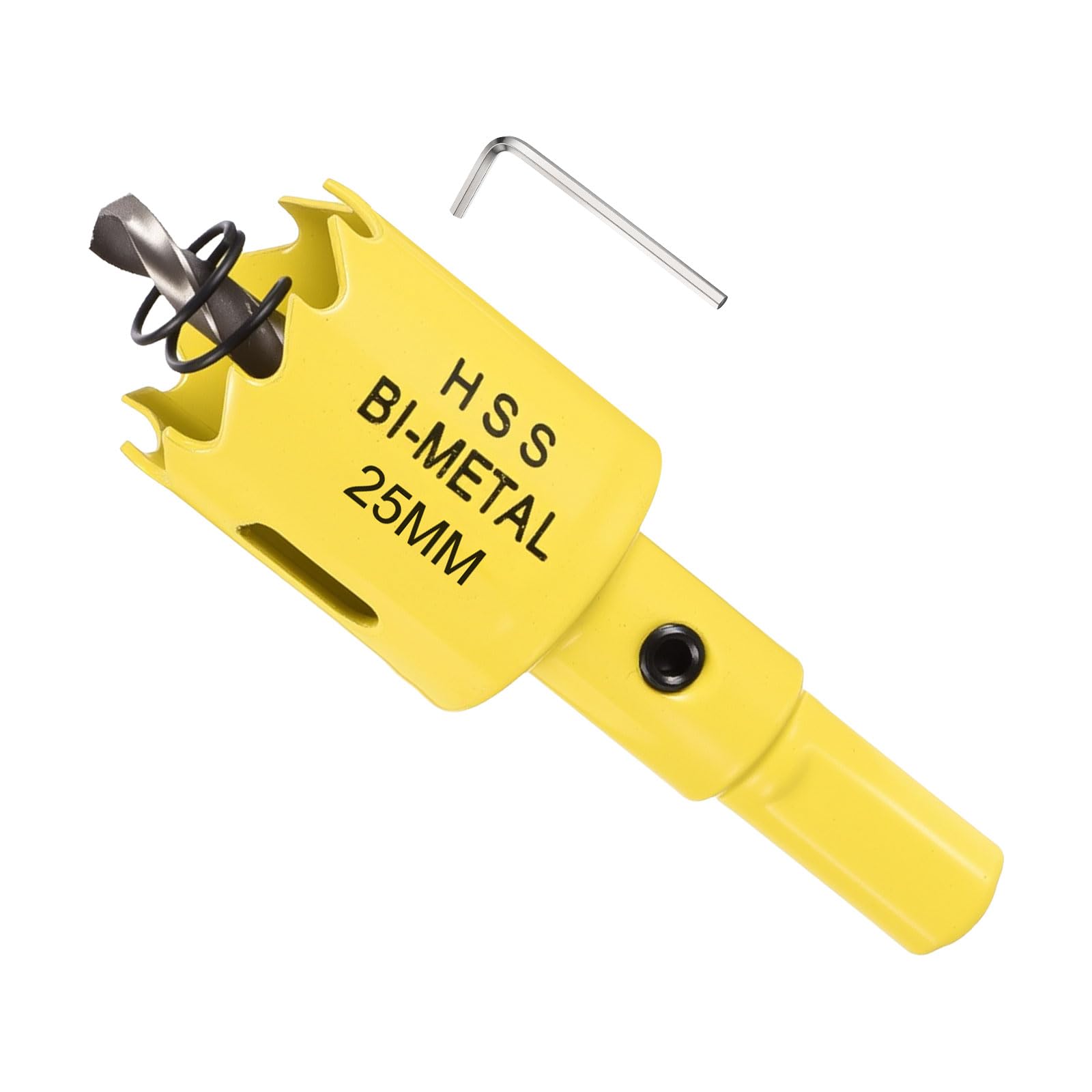 METALLIXITY Bi-Metal Hole Saw 31/32", M42 HSS Circular Head 25mm Hole Cutter with Center Drill Bit