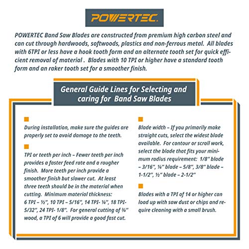 POWERTEC Non-Ferrous Metal Bandsaw Blade