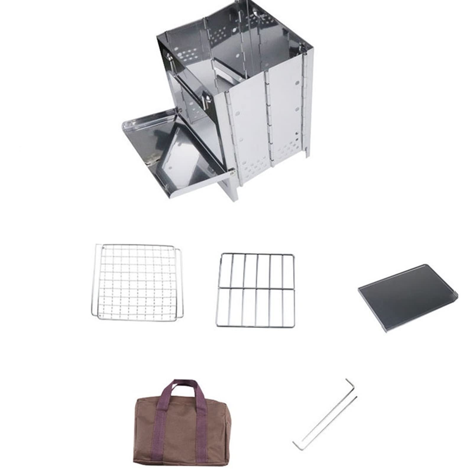 Grill na zewnątrz kemping grill stojak składany piec kemping turystyka piecyk węgiel drzewny grill domowy piekarnik zestaw piknik podróż naczynia kuchenne