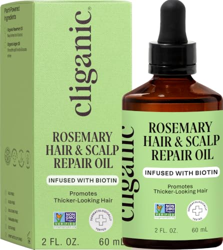 Cliganic Hair & Scalp Rosemary Oil with Biotin & Jojoba — 2oz