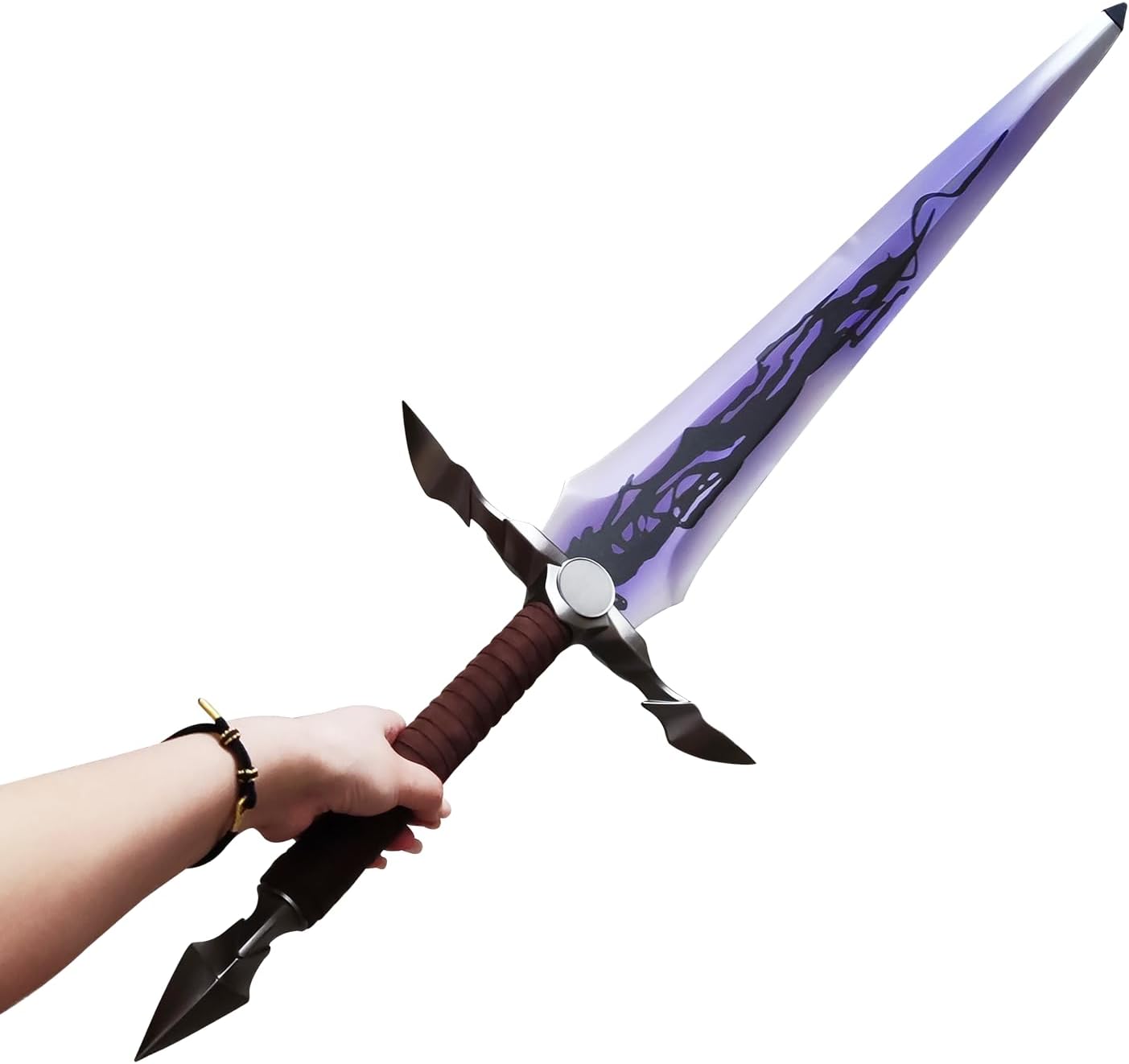 46.5" Anime Stainless Steel Baran's Long Sword with Display Plaque for Collection, Cosplay