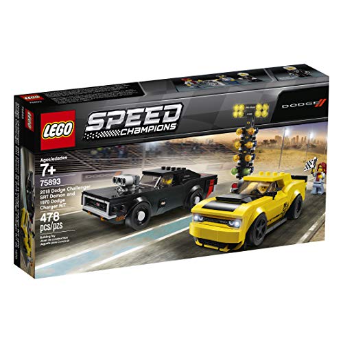 LEGO Speed Champions 2018 Dodge Challenger SRT Demon and 1970 Dodge Charger R/T 75893 Building Kit , New 2019 (478 Piece) – Bild 5
