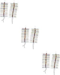 Didiseaon 6 Pcs Parrot Chewing Toy chew Toys Wooden Toys Parakeet Mini Stick Bird Toy Parrot Climbing Ladder Parrot Swing Toy Bird Wooden Blocks Parrot Toy Parrot bite Plaything to Climb