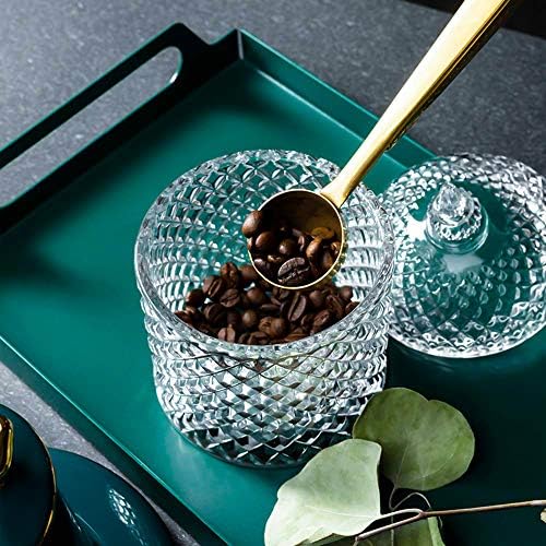 Danmu Art 1pc Clear Glass Storage with Lid Candy Jar Biscuit Box Containers (300ml)