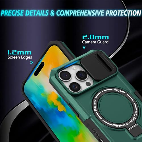 Funda Samsung S25 Plus antigolpes verde militar protectora magnética 3