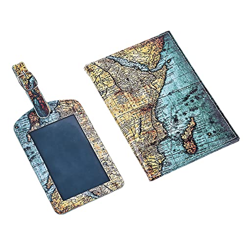 Reisedokumententasche 2 Pcs(1pcs Reisepass Schutzhülle+1pcs Kofferanhänger) Schutzhülle Für Ausweis Passport Cover Holder Für Kreditkarten Ausweis Und Reisedokumente - Einzigartiges Premium Design Cover