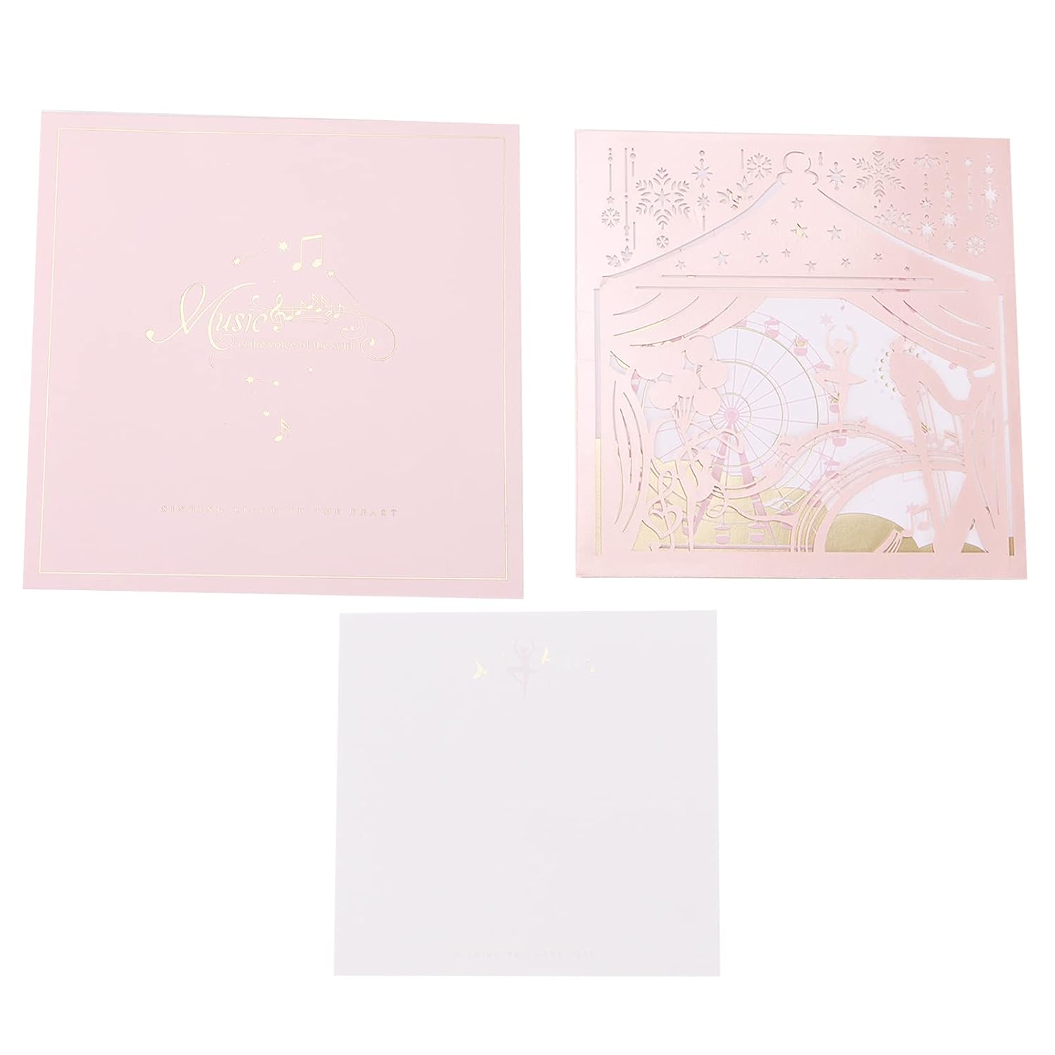 Simple Hollow Fashionable Dainty Birthday Cards with Envelope,Gift Cards,DIY Gift Cards for Thanksgivin Birthday Christmas(Pink), Gift Cards,Simple Hollow Fashionable Dainty BirthdGift Cards Birt