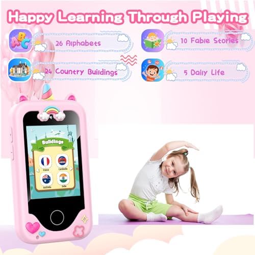 WEOLULI Kids Smart Phone Toy for Toddler Girls Boys Ages 3-10 - 3