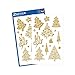 Produktbild AVERY Zweckform 18 Aufkleber Weihnachten Weihnachtsbäume gold (Made in Germany, Weihnachtssticker mit Goldprägung, Papier, selbstklebende Weihnachtsdeko für Karten, Geschenke) mit Sternen, 52273