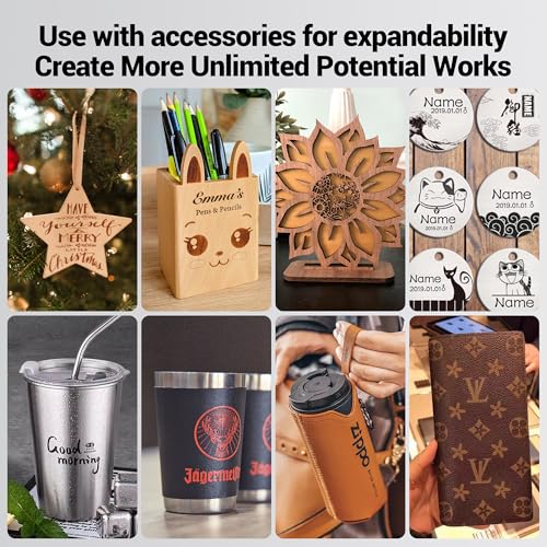 WIZMAKER 3.5W Laser Engraver, DIY Laser Engraver, Spot Size 0.04mm, Engraving Speed 12000 mm/min, Supports WiFi/Hotspot/USB, Suitable for Wood, Leather, Acrylic, and Glass Materials by WIZMAKER - Image 8