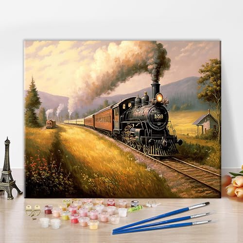 TUMOVO Vintage Locomotive Paint by Numbers