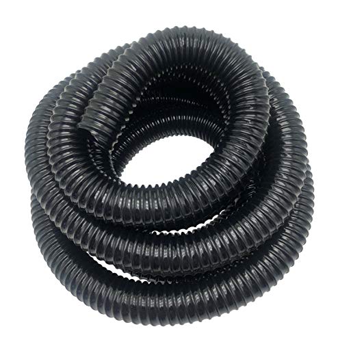 Slair Id 3/4 Inch Corrugated Pond Tubing Pond Hose Pvc Tubing Aquarium Hose 20 Feet, Black #TOP1