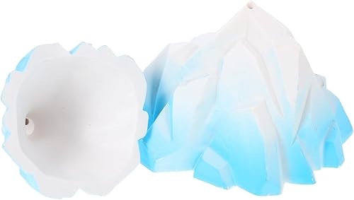 Miniatura 2 de Aquarium Iceberg Decoration  4 Pcs Snow Mountain Fish Tank Landscape Ornaments, Blue-White Glacier Accessories for Aquarium & Turtle Tank