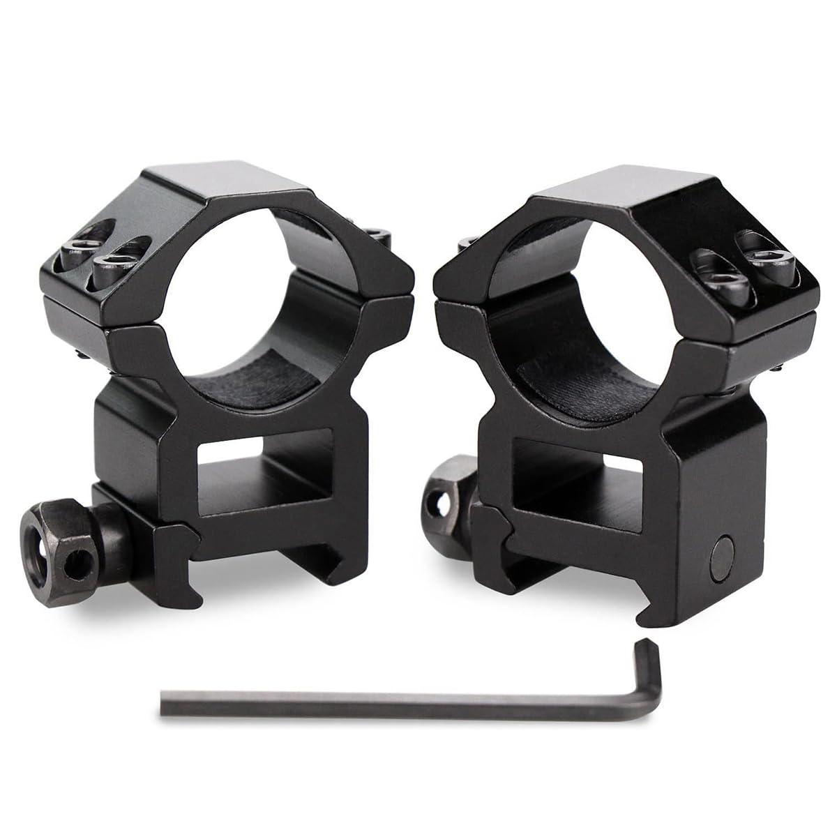 Anelli per cannocchiale da 1 Pollice ad Alto Profilo per Guida Picatinny da 20 mm, 2 Pezzi