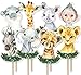 24Pcs Safari Centerpiece Sticks, Jungle Animals Baby Shower Party Decorations Table Toppers for Boys Kids, Safari Themed Party Supplies, Wild One Birthday Party Decorations