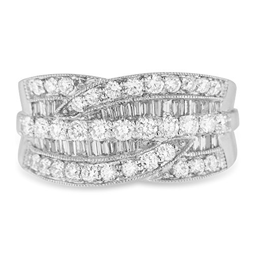 14K White Gold Diamond Band (1.5 Cttw, H-I Color, VS1-VS2 Clarity) - Size 7