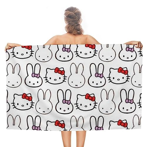 ハローキティ バスタオル タオル 吸水速乾 大判 ふわふわ 肌触り ギフト Moiiss プール用 家庭用 旅行用 かわいい おしゃれ
