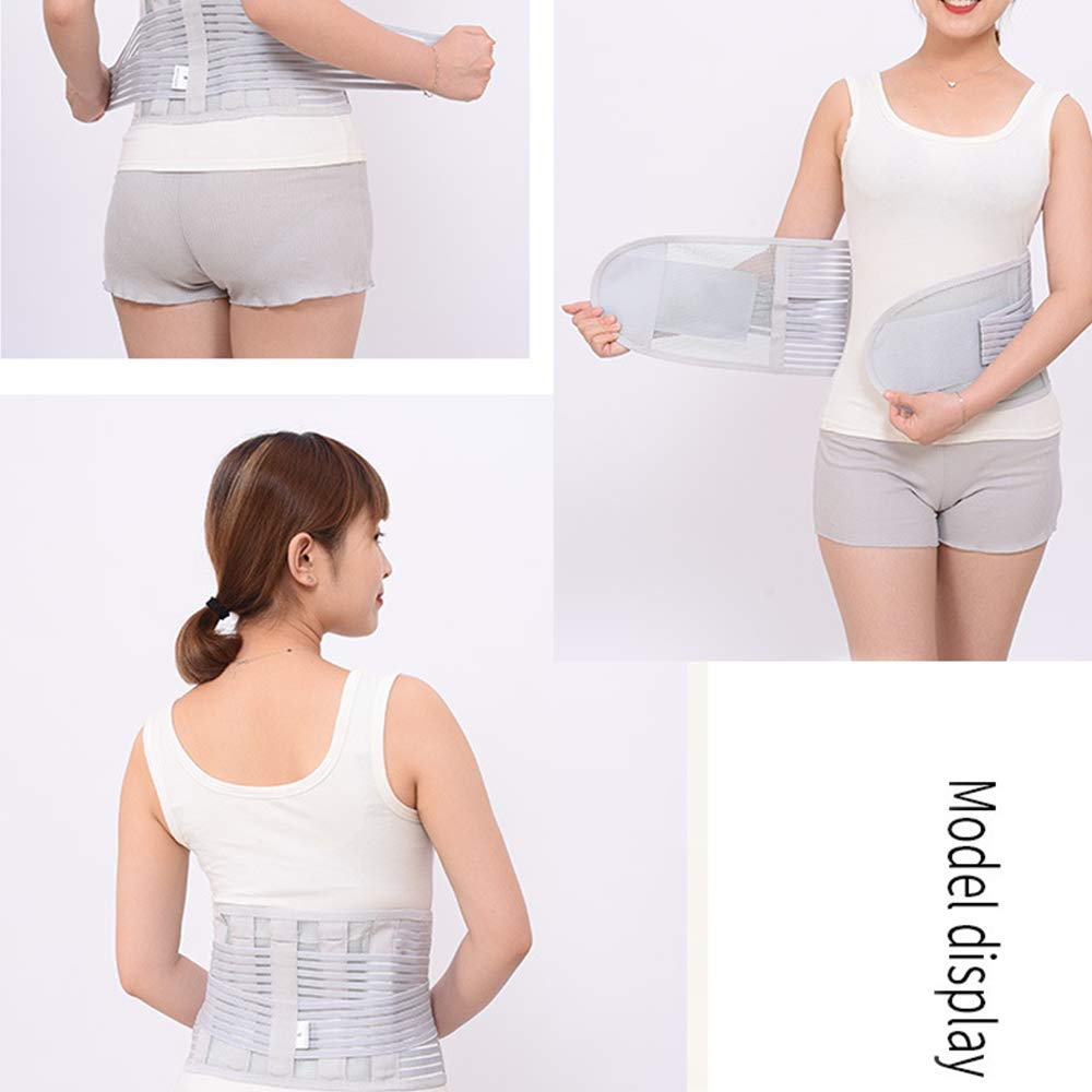 Faja Lumbar para Hombres Mujeres, Cinturón de Apoyo Lumbar con Correas de Compresión Ajustables para Alivio del Dolor en Parte Baja de Espalda,XL