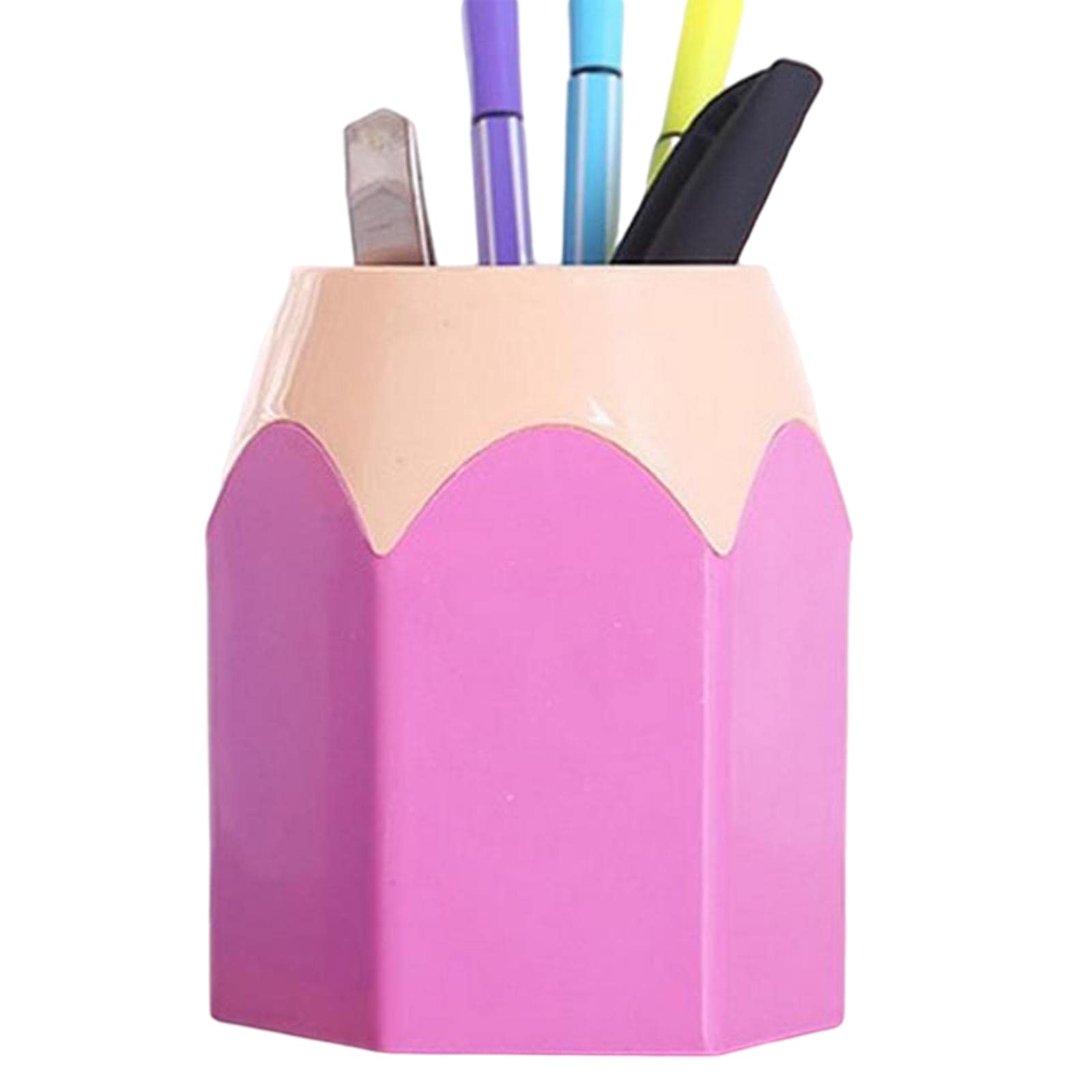 Creative Pen Vase Pencil Pot Makeup Brush Holder Stationery Desk Tidy Plastic Desk Organizer Container School Office Supplies