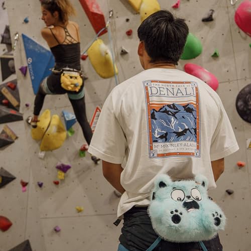 YY Vertical Bear Kletter-Kreidebeutel, perfekt für Erwachsene und Kinder, Kreidebeutel zum Bouldern, niedlicher Kreidebeutel für Bergliebhaber, Kreidebeutel
