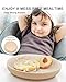Onyucean Classic Silicone Suction Plates for Toddler Baby Kids (3 Pcak), BPA Free Baby Plates with Suction that Stick & Stay, Deeper Toddler Dishes Microwave & Dishwasher Safe