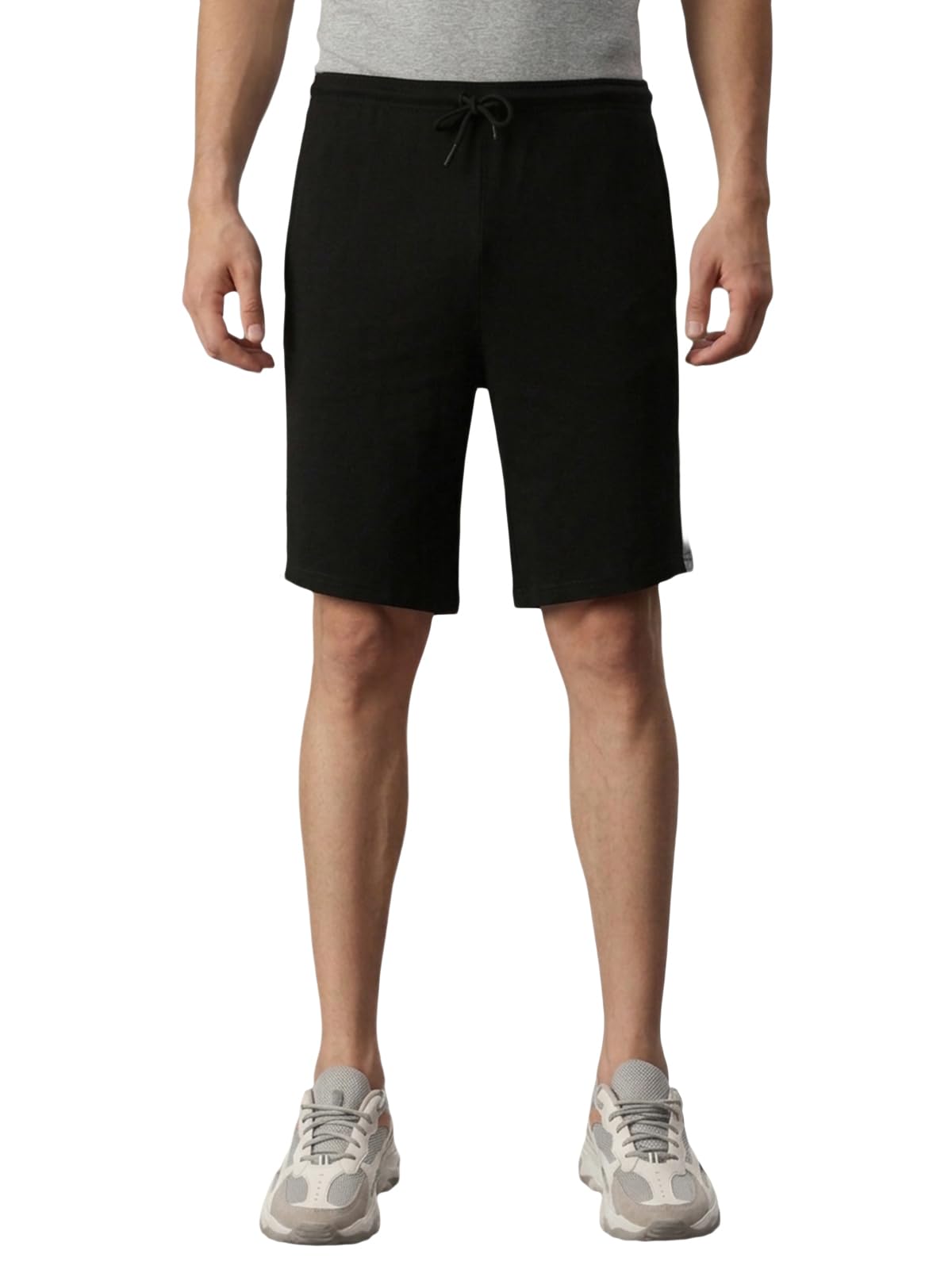 men's cotton regular fit solid shorts with side pockets & no marks waistband gym shorts for men workout yoga outdoor all day shorts for men all season wear cotton pack of 1